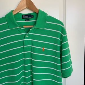 Polo by Ralph Lauren Green and White Polo Shirt